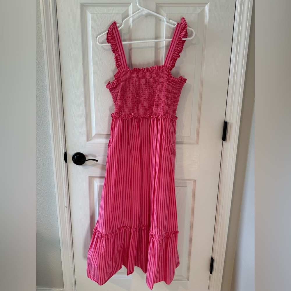 Draper James Pink Striped Kids Dress
